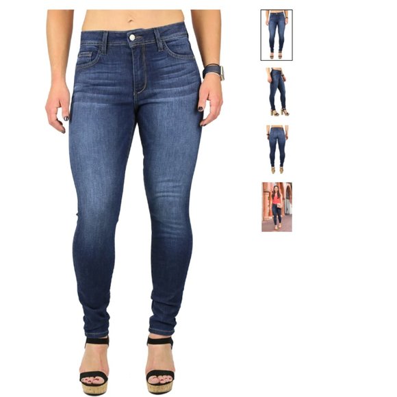Fran Denim Mika High Rise- 31P Petite Skinny Dark Wash Jeans - Picture 1 of 3